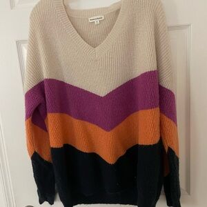 Cozy oversized striped sweater